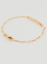 Doop Armbandje Baby 18k Verguld - Figaro Schakel