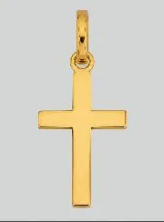 Hanger Klein Kruis Plat Geel Goud