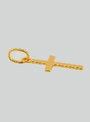 Hanger Klein Kruis Plat Geel Goud