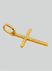 Hanger Kruis Bewerkt Geelgoud