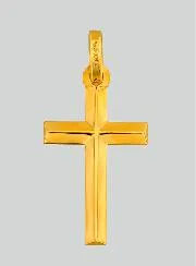 Hanger Kruis Gewelfd Geel Goud