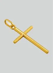 Kruis Hanger Rond 375/000 Geel Goud