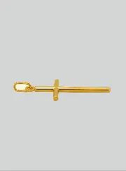 Kruis Hanger Rond 375/000 Geel Goud