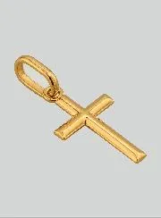 Hanger Kruisje Geel Goud 9 Karaat