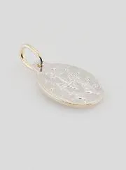 Hanger Maria Wonderdadige Medaille Zilverkleurig - Emaille Blauw - 15 mm