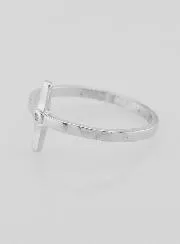 Ring Kruis 925 Zilver - Maat 56