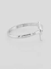 Ring Kruis 925 Zilver - Maat 56