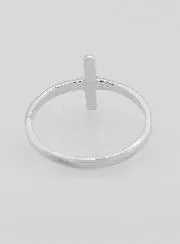 Ring Kruis 925 Zilver - Maat 56