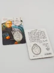Gebed Kaart Heilige Maximiliaan Kolbe met Medaille