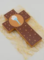 Kruisje Kind Hout Water Doopsel - 12 cm