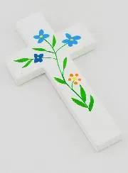 Kruisje voor Kinderen Hout - Veld Bloemen