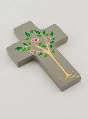 Kruisje Kind van Hout - Wortels en Eeuwig Leven