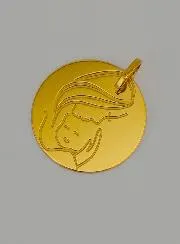 Gouden Hanger Moeder Maria met Kind Jezus