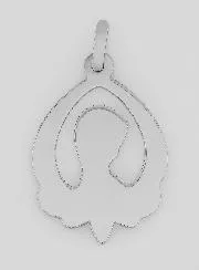 Hanger Maagd Maria met Sluier Filigrane 925 Zilver