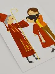 Vormsel Prentje - Zegening van de Bisschop