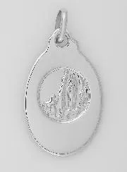 Hanger Profiel Heilige Maagd Maria - 925 Sterling Zilver