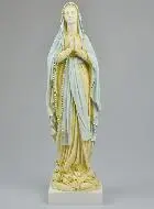Standbeeld Onze Lieve Vrouw van Lourdes Albast Handgeschilderd - 42 cm
