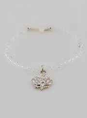 Religieuze Armband Kristal en Parelmoer Kruisje
