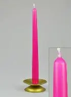Tafelkaars Kandelaar-Kaars Fuchsia Pink Roze - 25cm