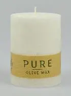 Stompkaars Wit Olijven Bio 100% Natuurlijk - 9 X 7 cm