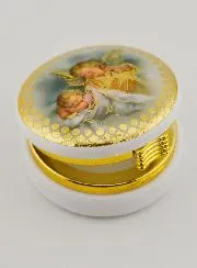 Hostiedoosje Afbeelding Bescherm Engel met Lantaarn - 5 cm