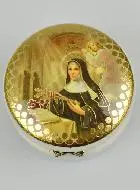 Hostie-doosje Afbeelding Heilige Rita van Cascia - 5 cm