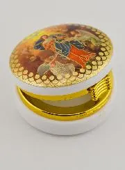 Hostiedoosje Afbeelding Maria die de Knopen Ontwart - 5 cm