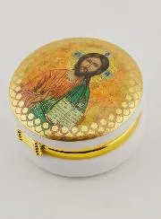 Hostiedoosje Afbeelding Jezus Pantocrator - 5 cm