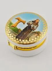 Hostie Doosje Afbeelding Heilige Franciscus van Assisi - 5 cm