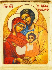 Byzantijnse Icoon Heilige Familie - 13 cm