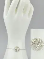 Armband Boom van het Leven Opengewerkt & Strass Diamanten - Echt Zilver