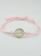 Armband met Benedictus Medaille - Licht Roze