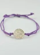 Armband met Medaille Heilige Benedictus - Paars