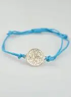 Armband met Medaille St. Benedictus - Licht Blauw