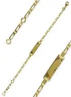 Doop Armband Baby 18k Verguld - Figaro Schakel