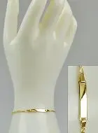 Baby Doop Armband met Naamplaatje voor een Gravure 18k Verguld - Figaro Schakel