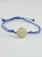 Armbandje met Medaille Heilige Benedictus - Blauw