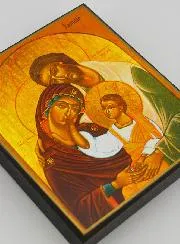 Byzantijnse Icoon van de Heilige Familie - 15 cm