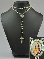 Kralen Rozenkrans Echt Parelmoer - Medaille Onbevlekt Hart van Maria