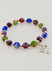 Religieuze Armband met Murano Glas Kralen