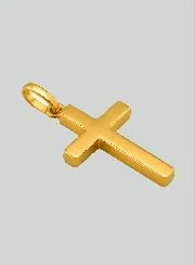 Hanger Kruis Jezus Christus - 15mm - 18 Karaats Goud