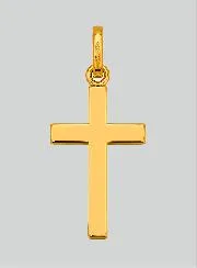 Hanger Kruis Jezus Christus - 15mm - 18 Karaats Goud