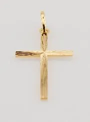 Hanger Kruis Klassiek Gediamanteerd - 27mm - Massief Goud 18 Karaat
