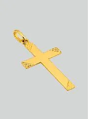 Hanger Klassiek Kruis Gediamanteerd - 22mm - Massief Goud 18 Karaat