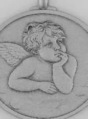 Medaille Beschermengel 925 Zilver - 21mm