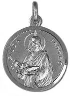 Medaille Heilige Judas 925 Rhodium Zilver - 21mm
