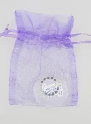 Ring Kruis en Kristal Paars - Sterling Zilver - Verstelbare Maat