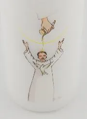 Kaars Vormsel - Zalving Jongen bruin haar