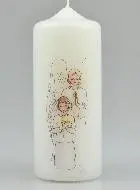 Communie Kaars Dankgebed - Meisje met donker Haar