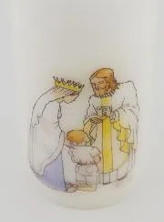 Eerste Communie Kaars Jezus en Maria - Blonde Jongen